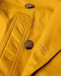 Rick Owens Belted Cropped Trench in Yellow  Suede
