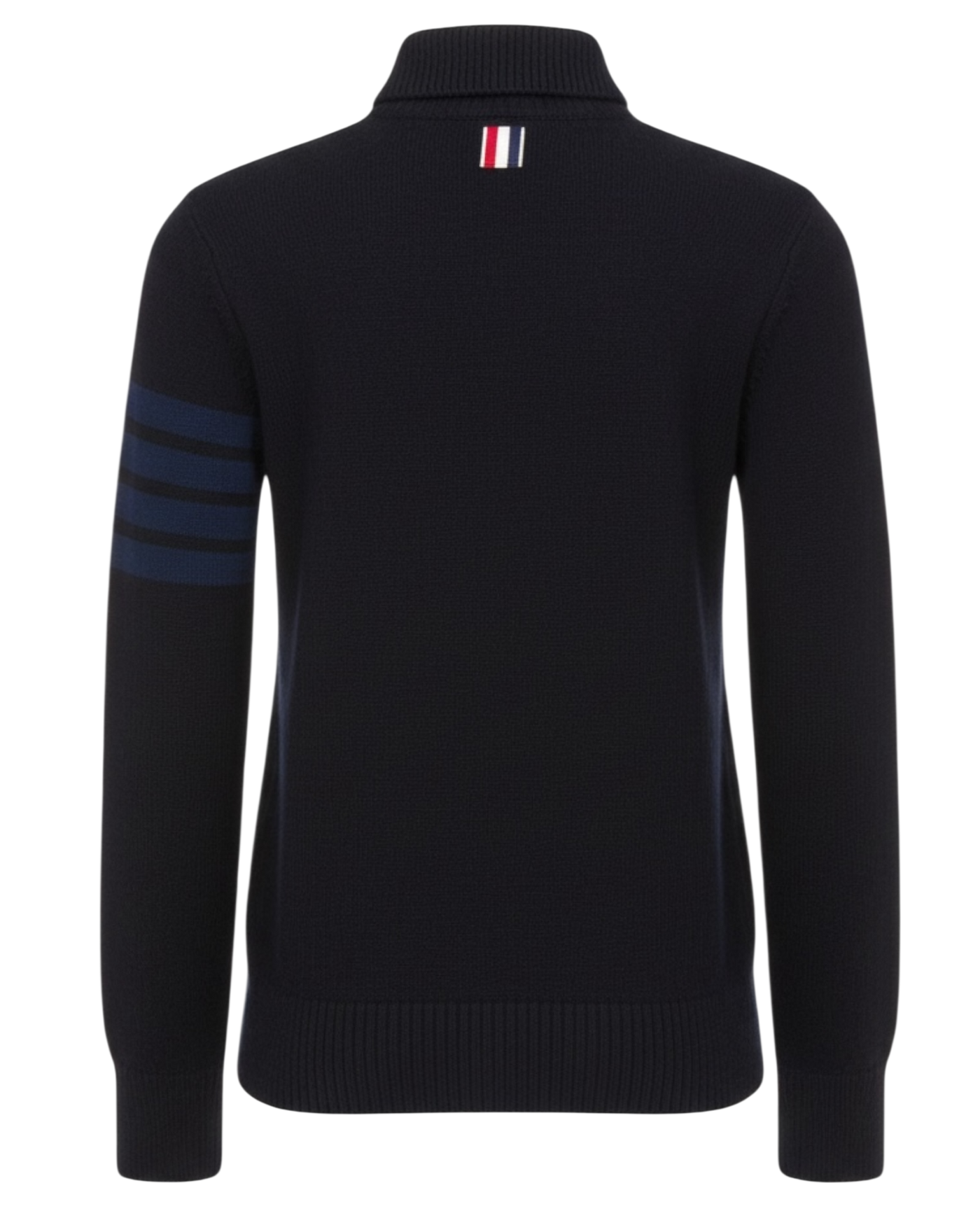 Thom Browne Tonal 4-Bar Waffle-Knit Turtleneck Sweater