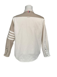 Thom Browne Fun-Mix Selvedge Denim Snap Front Shirt Jacket
