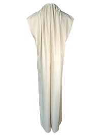 Valentino Gathered Crepe Wide-leg Jumpsuit in Ecru