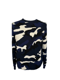 Valentino Camoflauge Print Crew Neck Sweatshirt