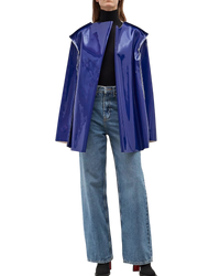 Marni AW18 “Sculpted Vinyl Belted Coat” - Purple
