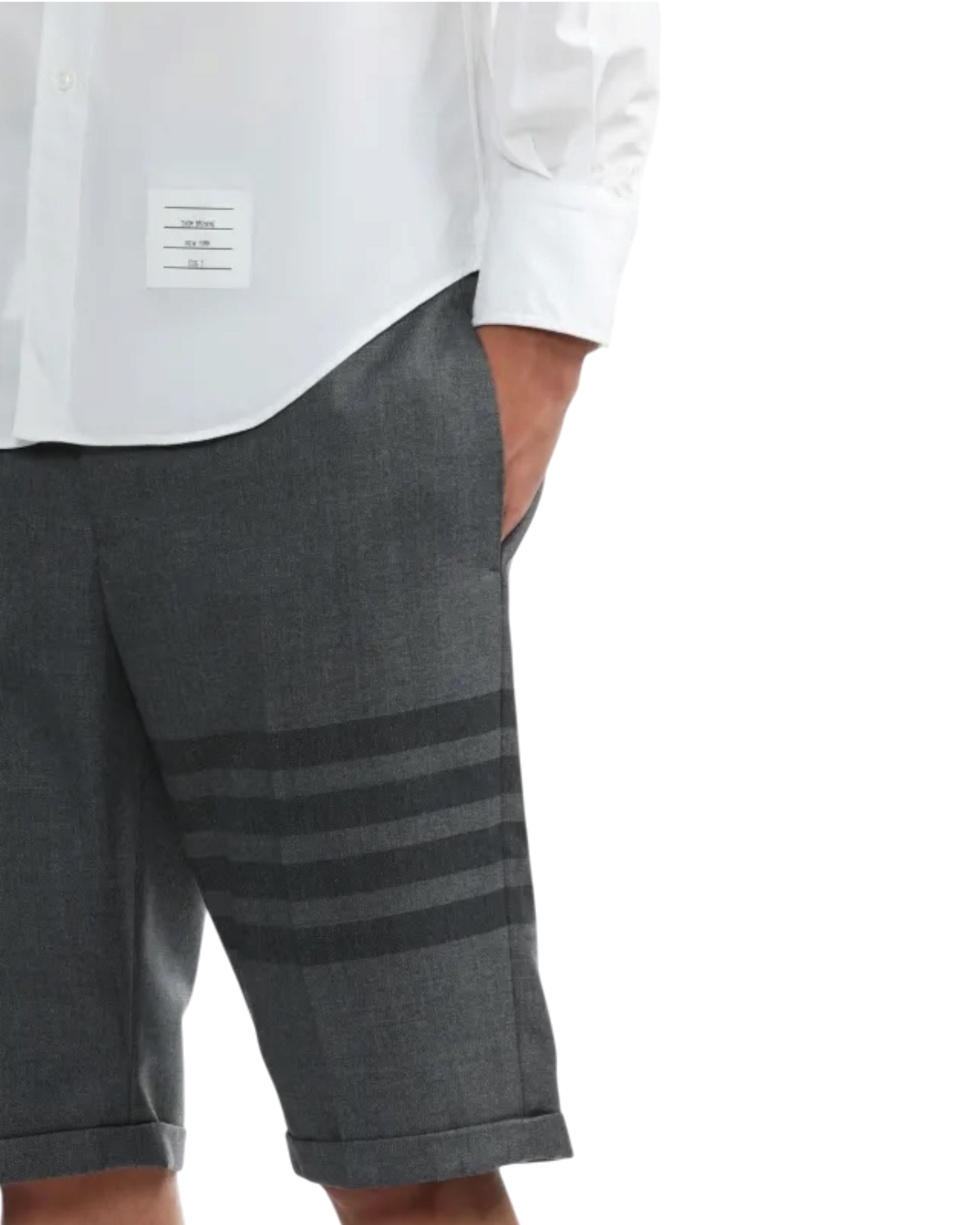 Thom Browne 4-Bar Shorts — Grey, US 32 / TB Size 2 (M)