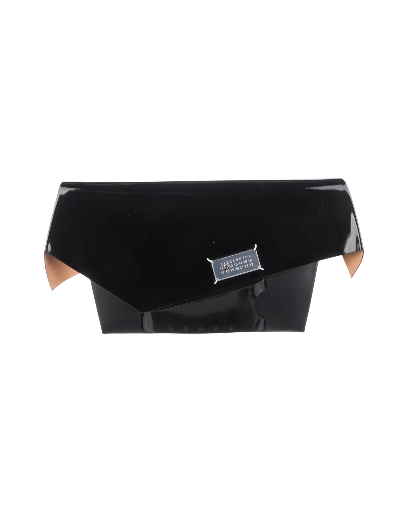 Maison Margiela Snatched Large Leather Shoulder Bag — Black