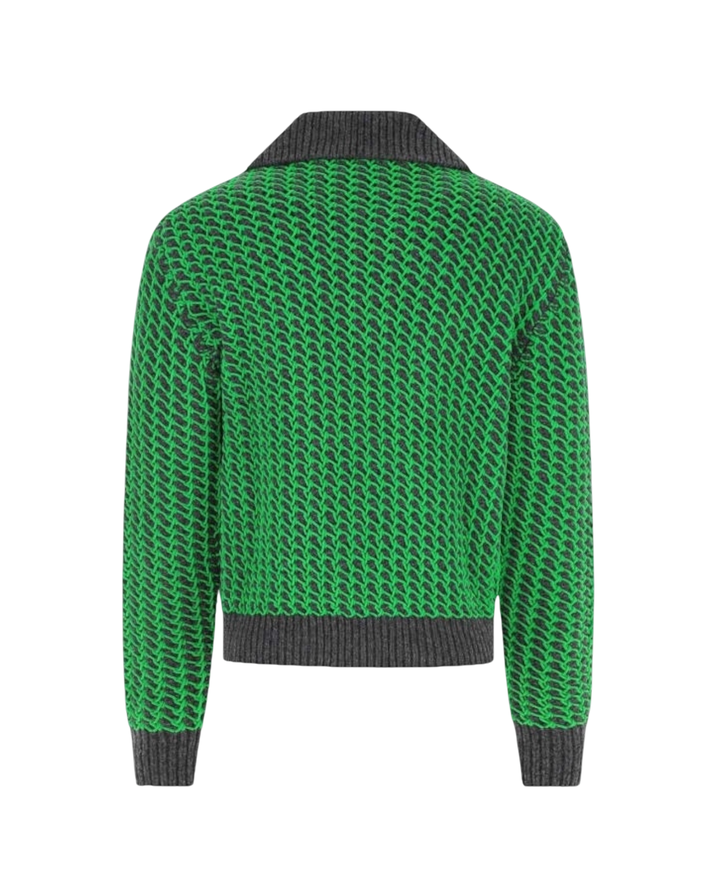 Bottega Veneta Contrast Weave Polo Sweater