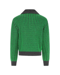 Bottega Veneta Contrast Weave Polo Sweater