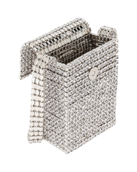 Area Crystal Flapper Mini Bag — Clear Crystal / Silver, One Size