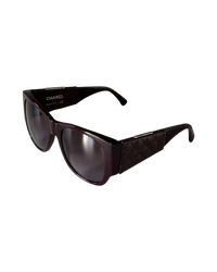 Chanel 5202-Q Quilted Flip-Up Mirror Sunglasses — Burgundy