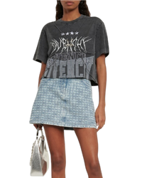 Givenchy Multi-Logo Harness Grey Crop Top
