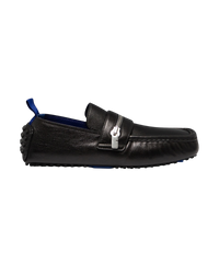 Burberry Motor Loafers in Black Leather