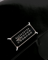 Maison Margiela Snatched Large Leather Shoulder Bag — Black
