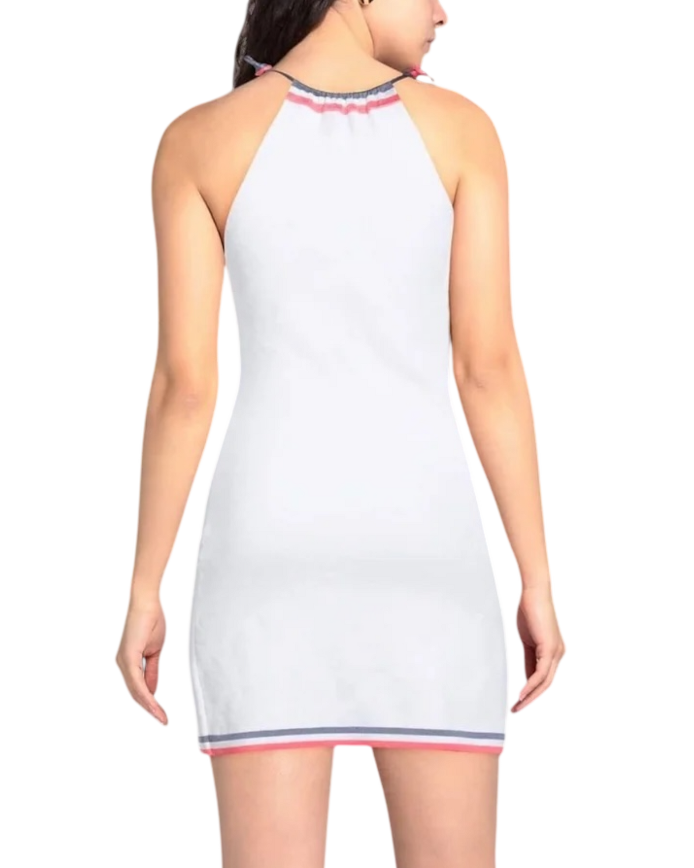 Fendi Halterneck Knitted Dress in Ivory