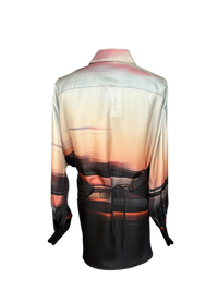 Peter Do Wrap Shirt in Blurred City