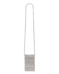 Area Crystal Flapper Mini Bag — Clear Crystal / Silver, One Size