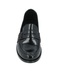 Saint Laurent Leather Loafer — Black, Size US 9.5 / EU 42.5