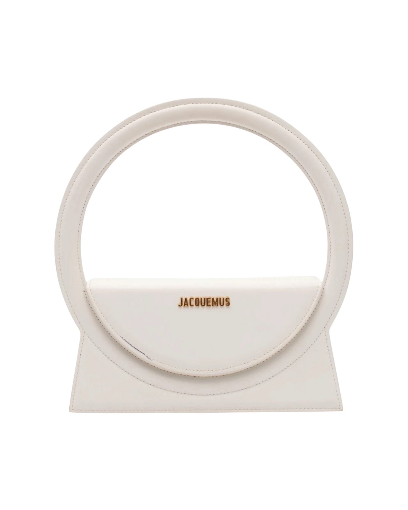 Jacquemus 'Le Sac Rond' Leather Top-Handle Bag — White