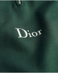 Dior Zip Neckline Sweatshirt — Dark Green, XS (Men's) / S (Women's)