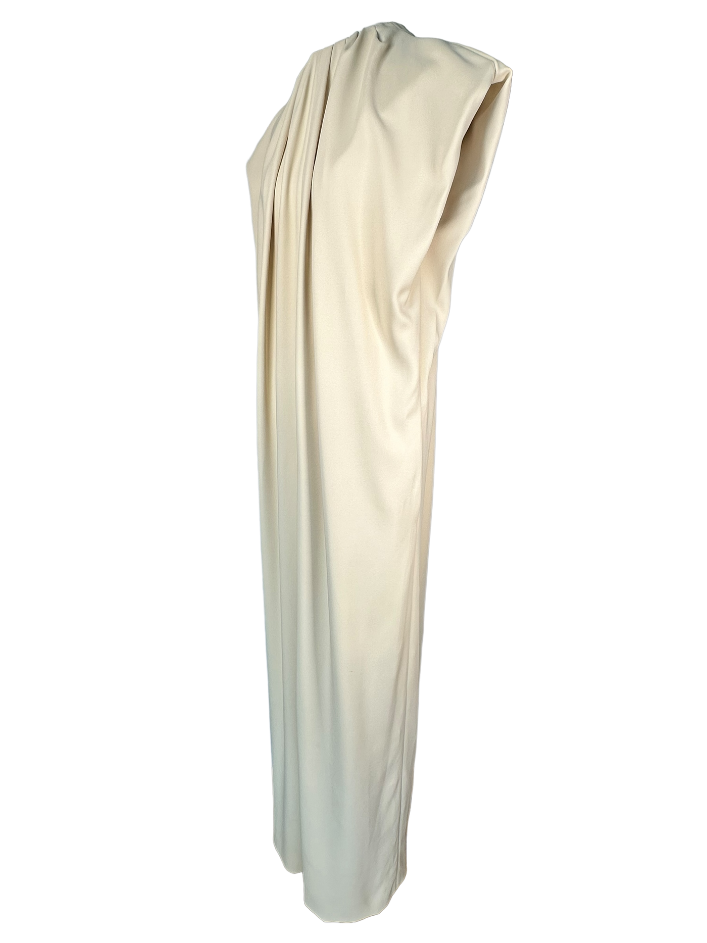 Valentino Gathered Crepe Wide-leg Jumpsuit in Ecru