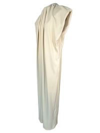 Valentino Gathered Crepe Wide-leg Jumpsuit in Ecru