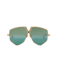 Valentino Garavani V-Hexagon Sunglasses — Gold, VLS115B
