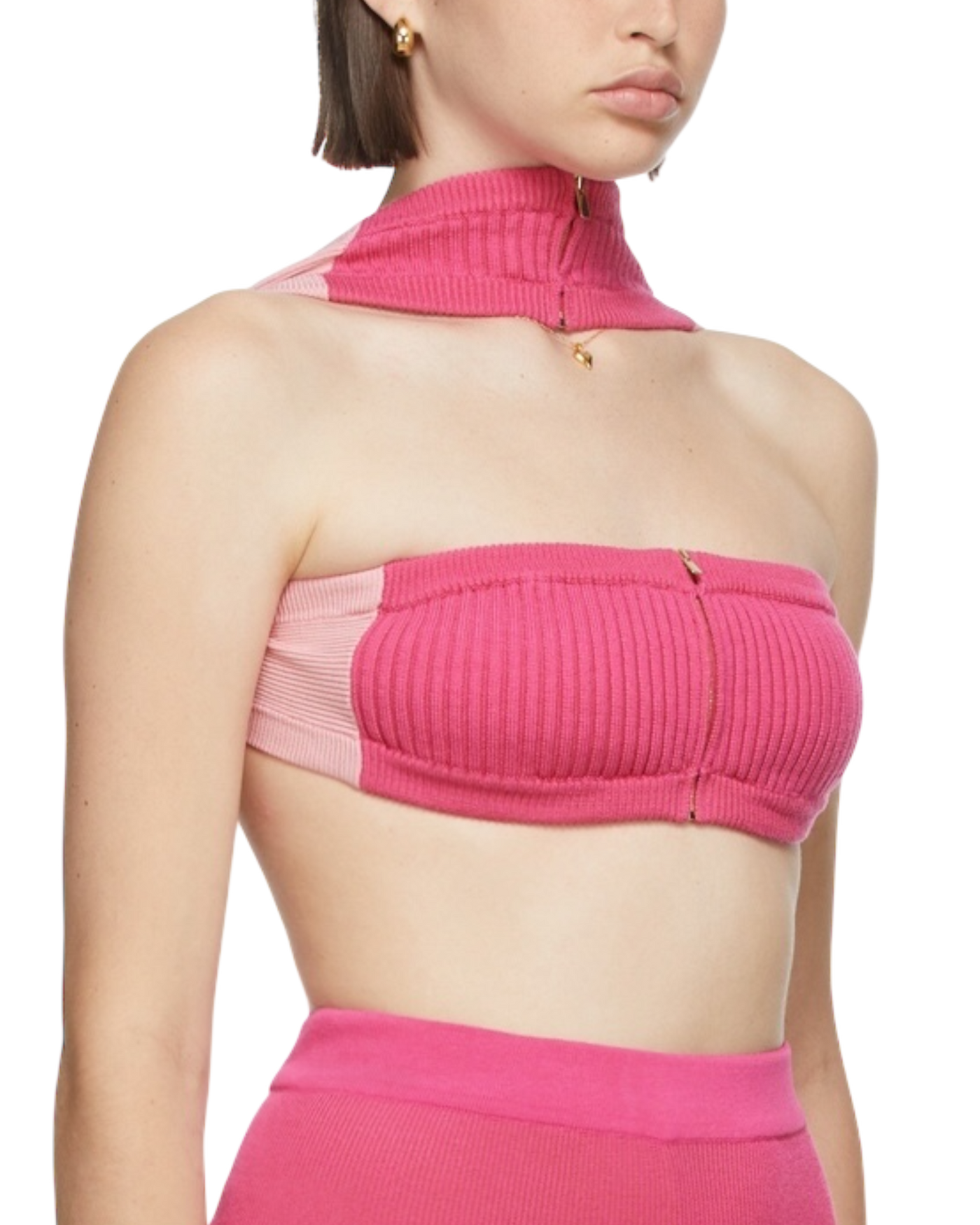 Jacquemus Pink La Montagne 'Le Bandeau Ventoux' Bra