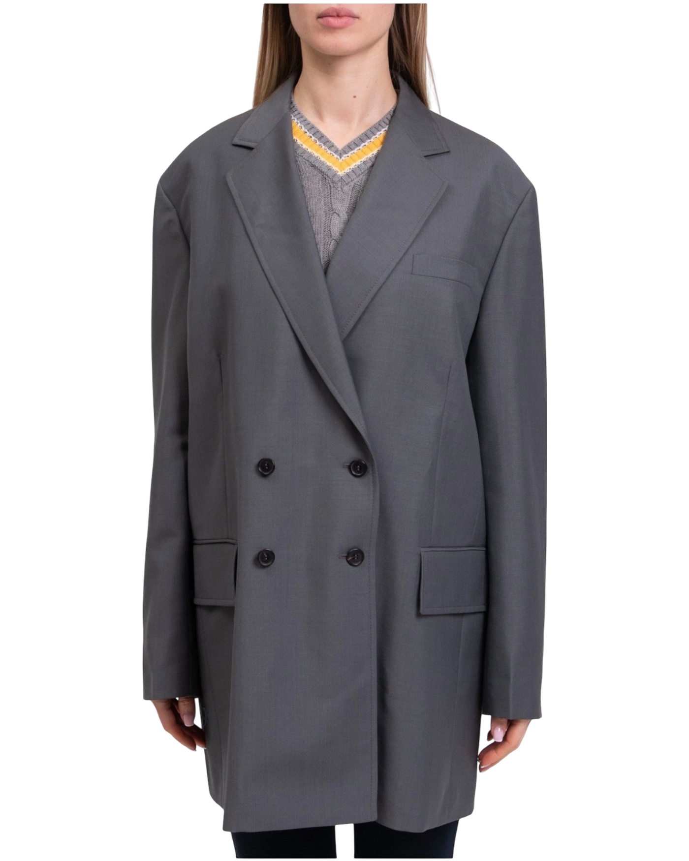 Prada Double-Breasted Oversized Blazer