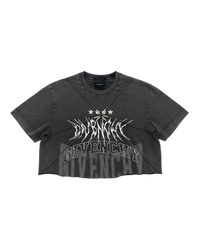 Givenchy Multi-Logo Harness Grey Crop Top