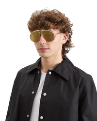Loewe Hillock Sunglasses — Gold, LW40180U