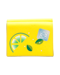 Loewe Cocktail Trifold Wallet in Lemon/Tan
