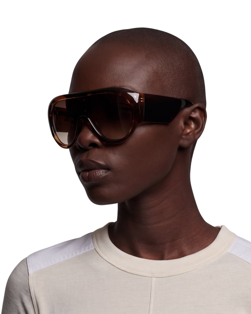 Phoebe Philo Bombé Sunglasses — Brown Acetate