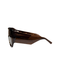 Phoebe Philo Bombé Sunglasses — Brown Acetate