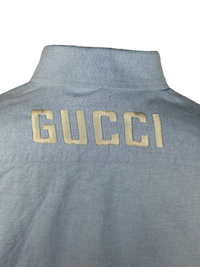 Gucci Oxford Cotton Shirt with Logo Embroidered