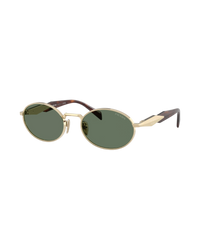 Prada PR 65ZS Oval Sunglasses — Pale Gold