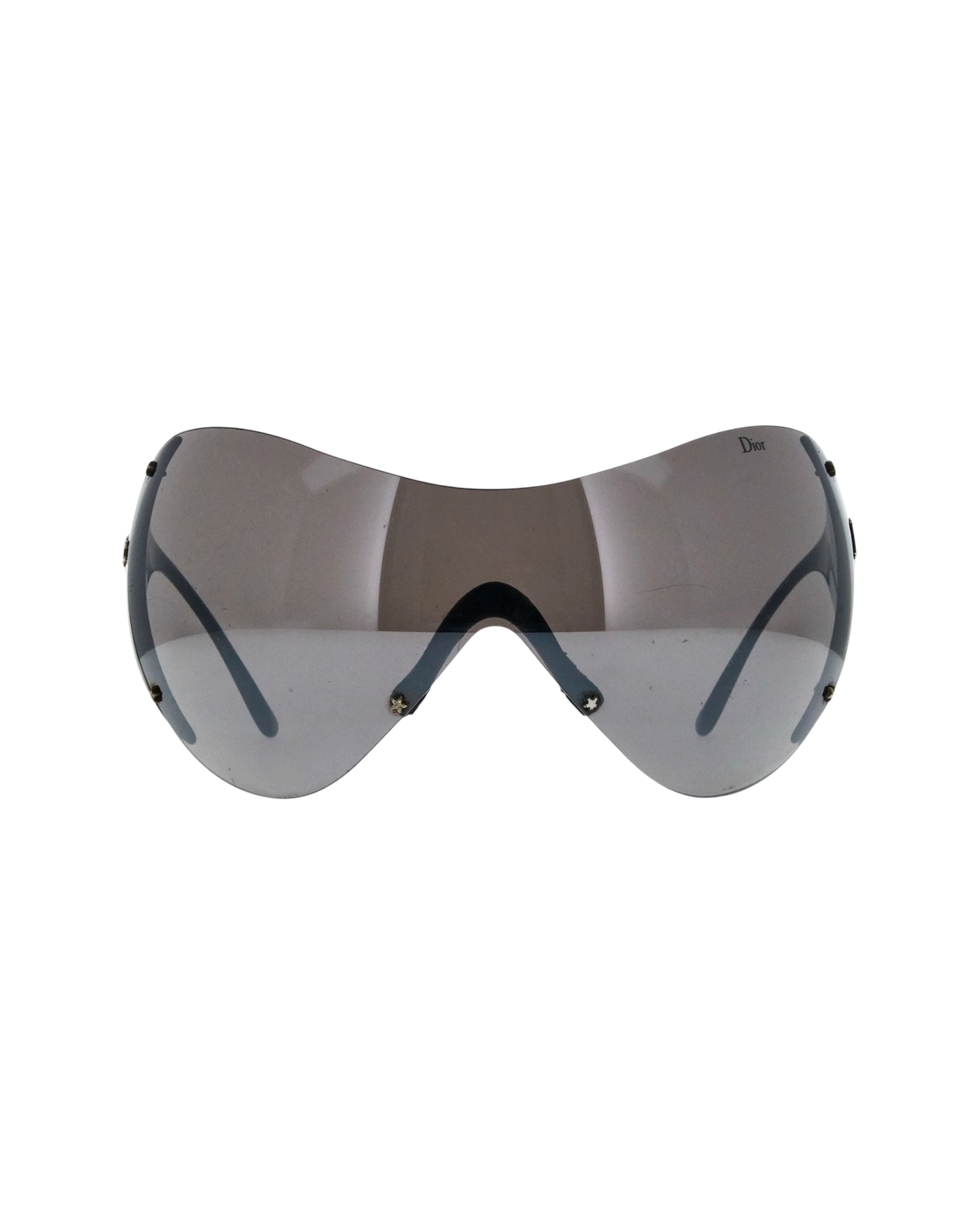 Dior Ski 1 Shield Sunglasses — Black, Silver Logo