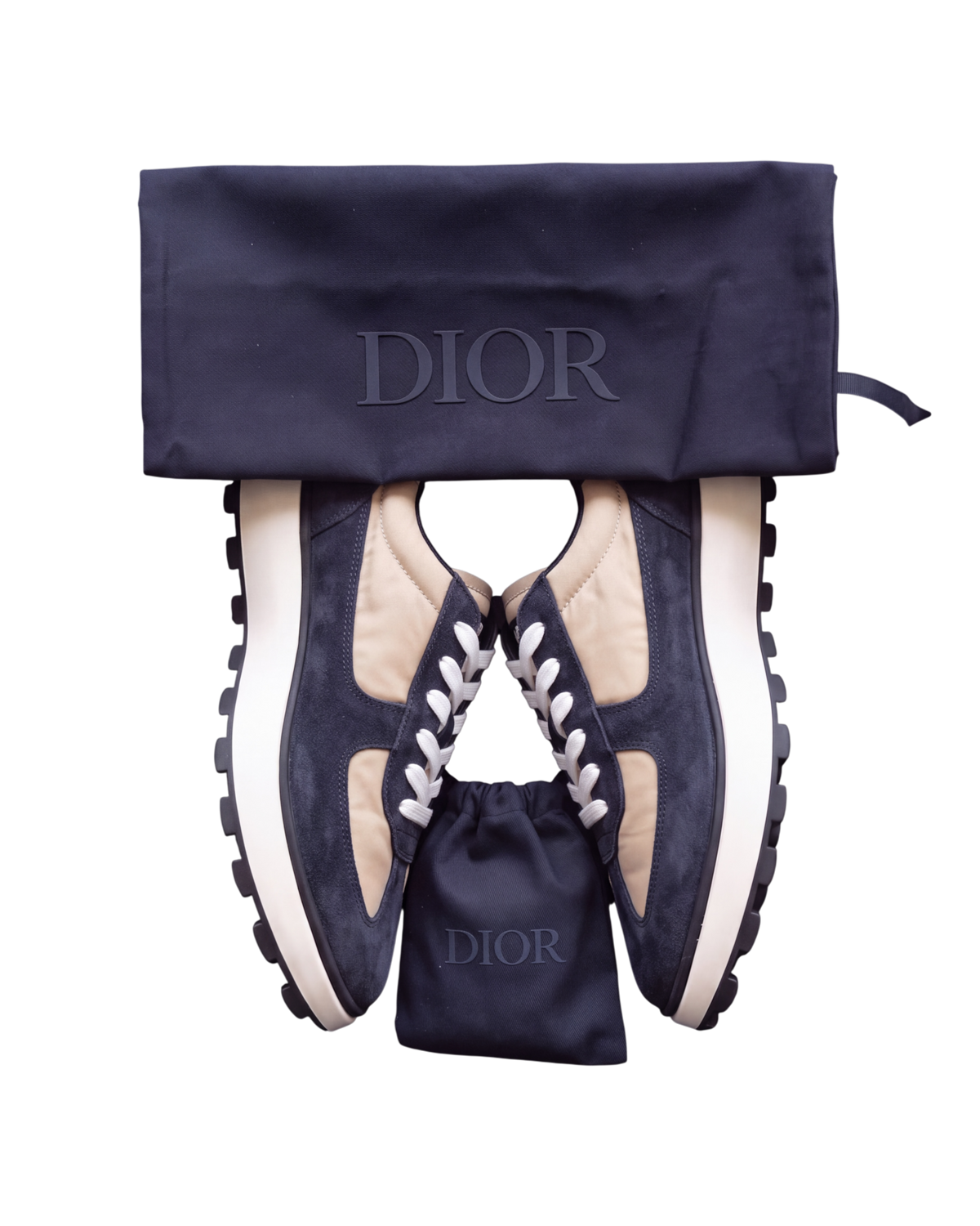 Dior Squash Sneakers — Navy/Beige, US 9 / EU 42