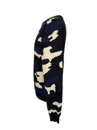 Valentino Camoflauge Print Crew Neck Sweatshirt