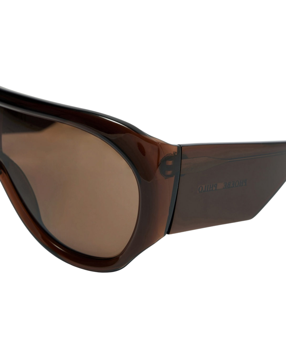 Phoebe Philo Bombé Sunglasses — Brown Acetate