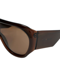 Phoebe Philo Bombé Sunglasses — Brown Acetate