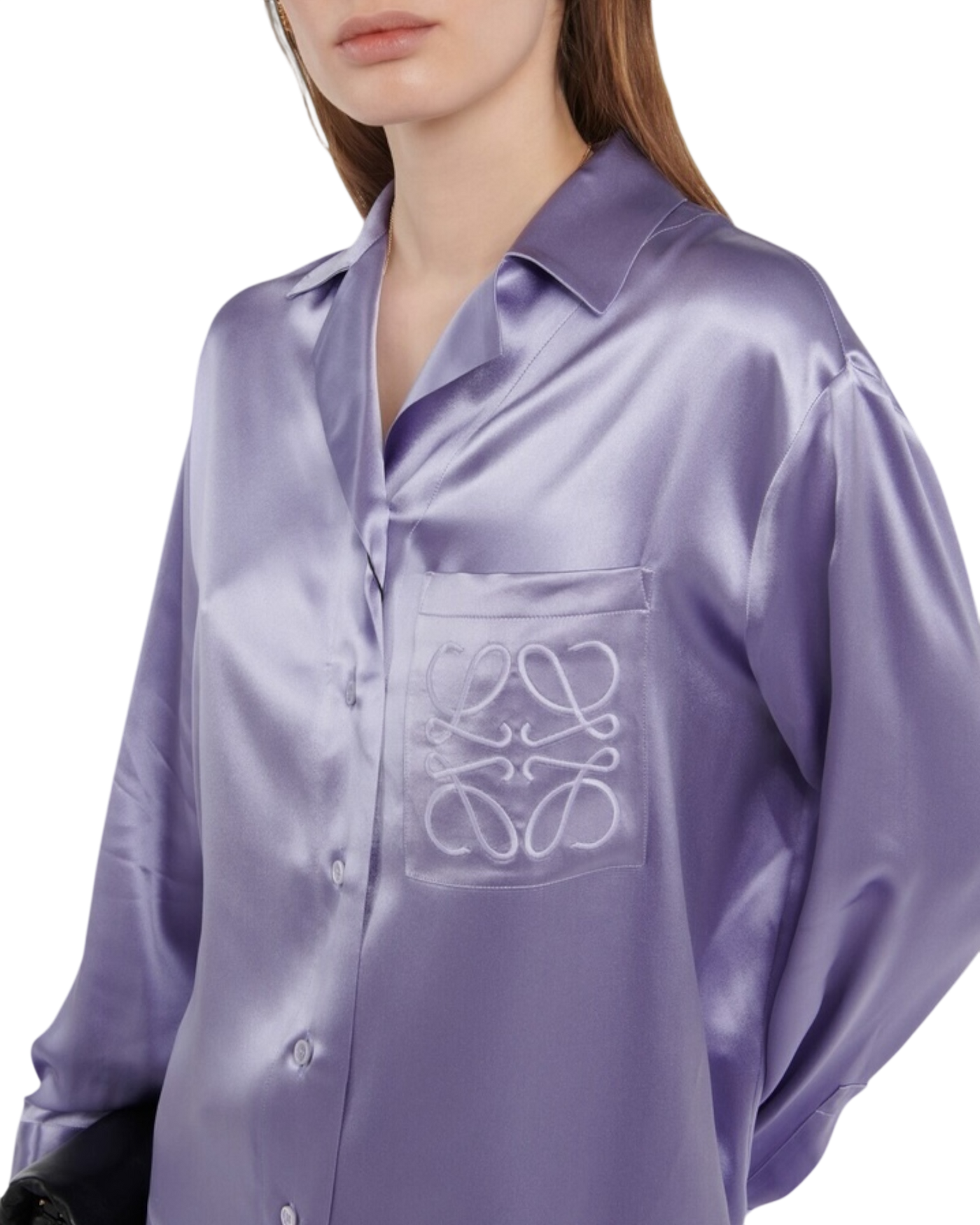 Loewe S/S 23 Anagram Pyjama Blouse in Lavender