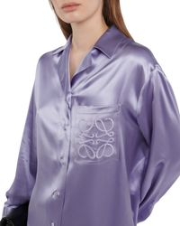 Loewe S/S 23 Anagram Pyjama Blouse in Lavender