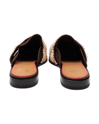 Christian Louboutin Leather Mule Shoes — Brown, Spike Studs, EU 43 / US 10