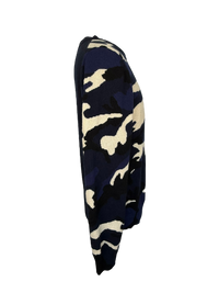 Valentino Camoflauge Print Crew Neck Sweatshirt