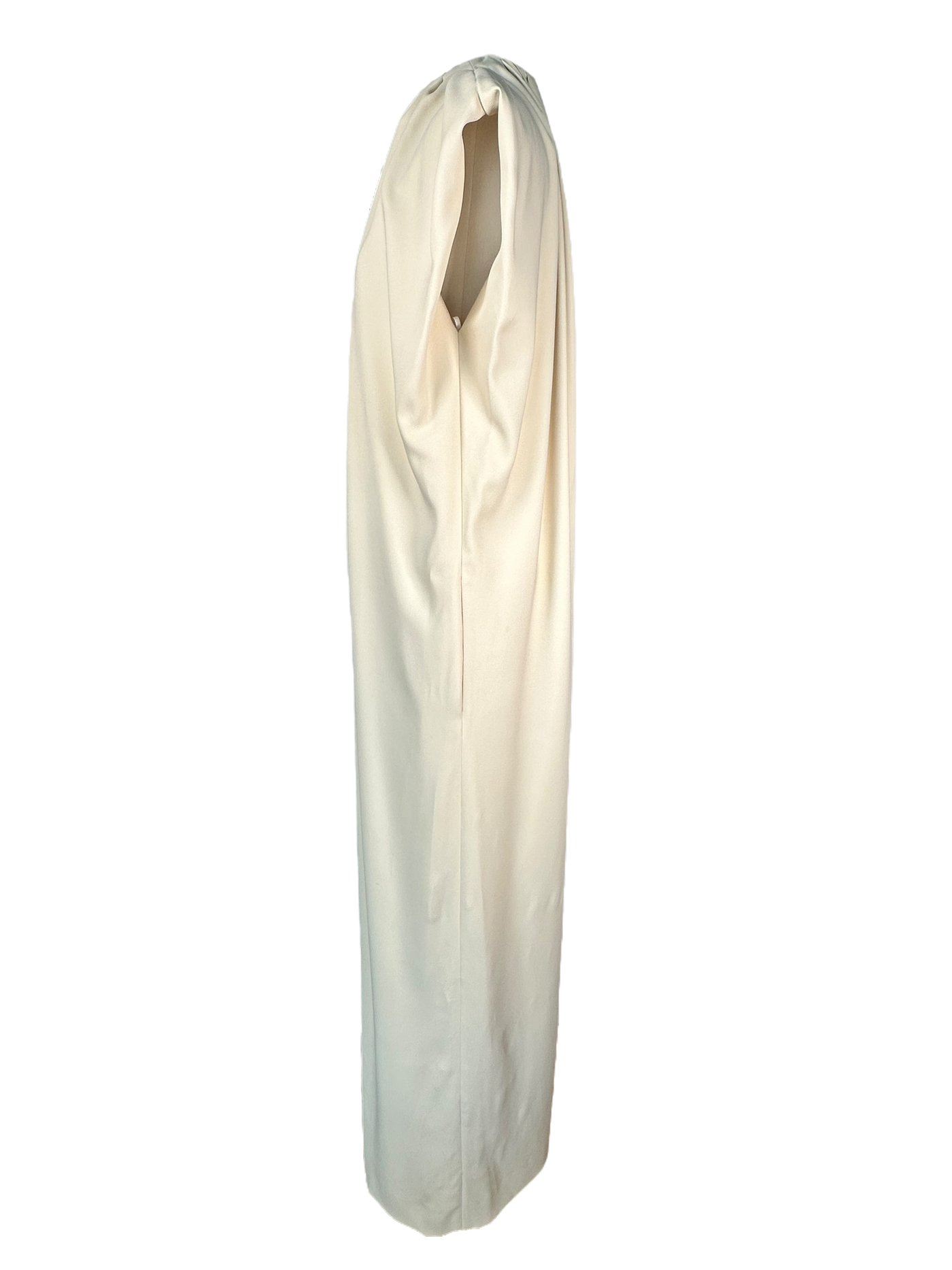 Valentino Gathered Crepe Wide-leg Jumpsuit in Ecru
