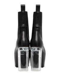 Rick Owens Leather Kiss Boots in Black