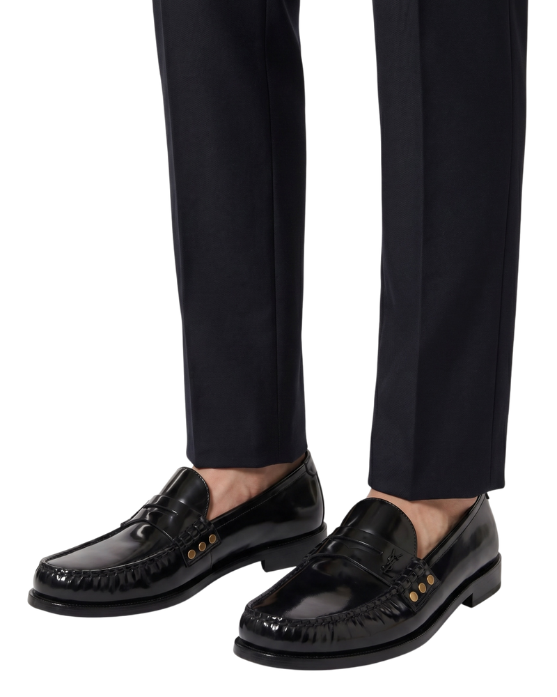 Saint Laurent Leather Loafer — Black, Size US 9.5 / EU 42.5