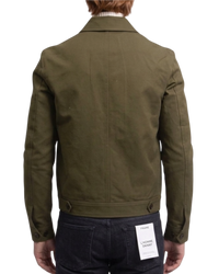 Tom Ford Cotton Twill Zip Shirt Jacket — Elm Green, Size IT 48 / US 38
