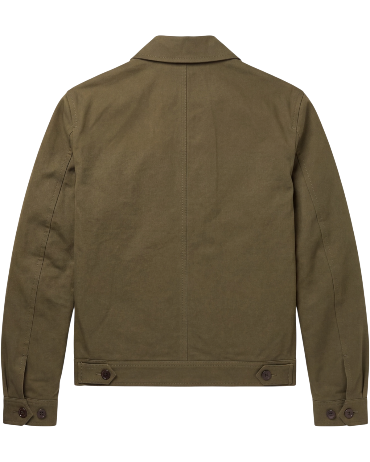Tom Ford Cotton Twill Zip Shirt Jacket — Elm Green, Size IT 48 / US 38
