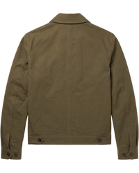 Tom Ford Cotton Twill Zip Shirt Jacket — Elm Green, Size IT 48 / US 38