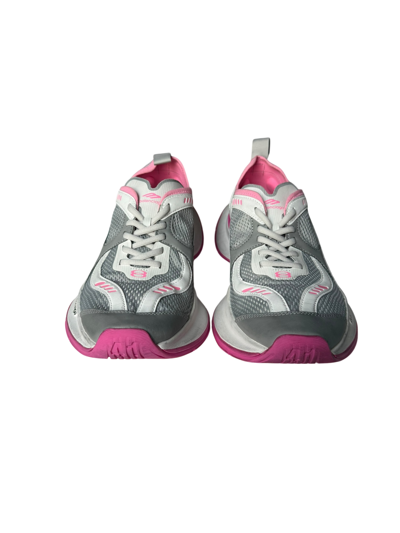 Balenciaga Circuit Sneakers in White/Grey/Pink