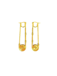 Versace Safety Pin Earrings